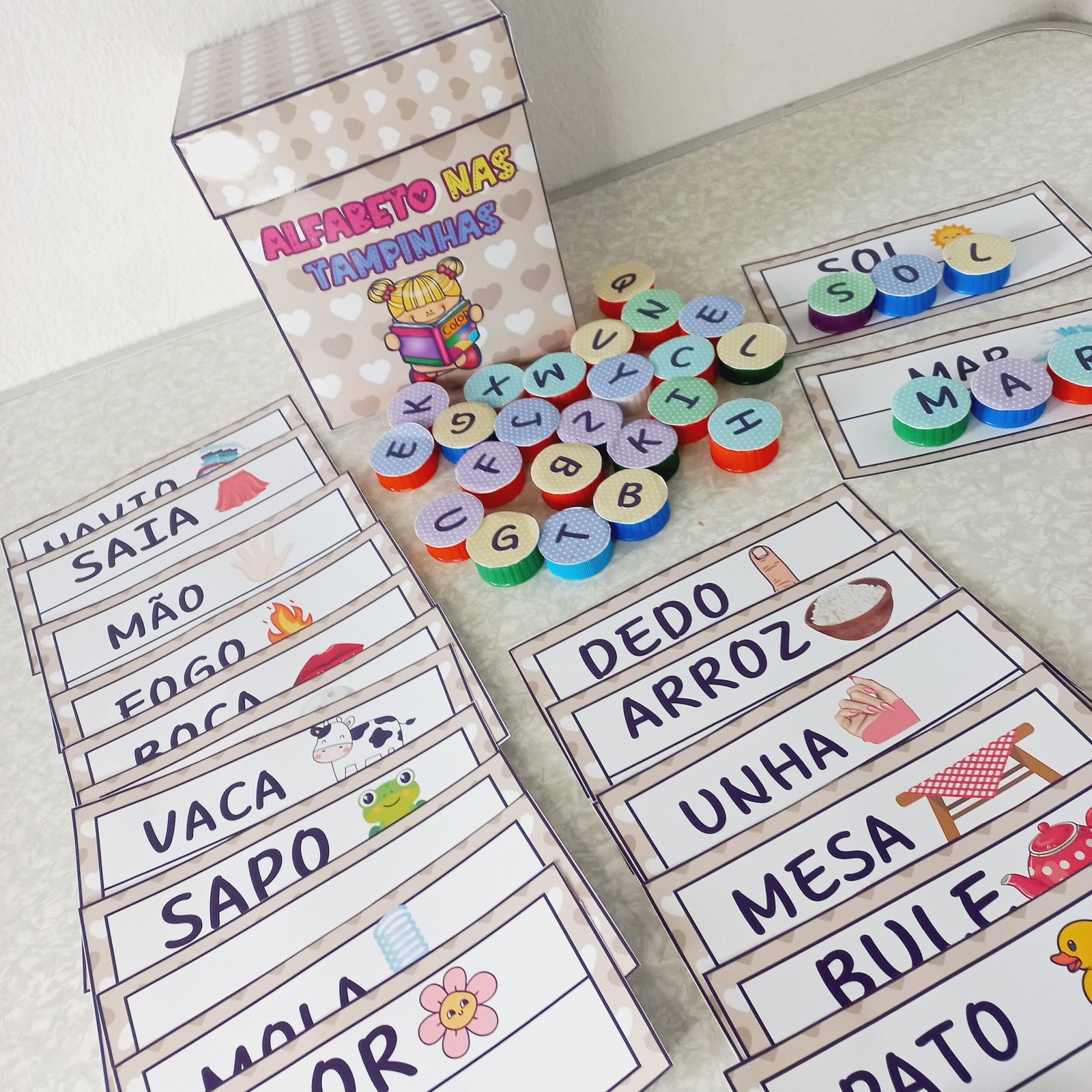 📝Alfabeto nas tampinhas: - Imagem 4