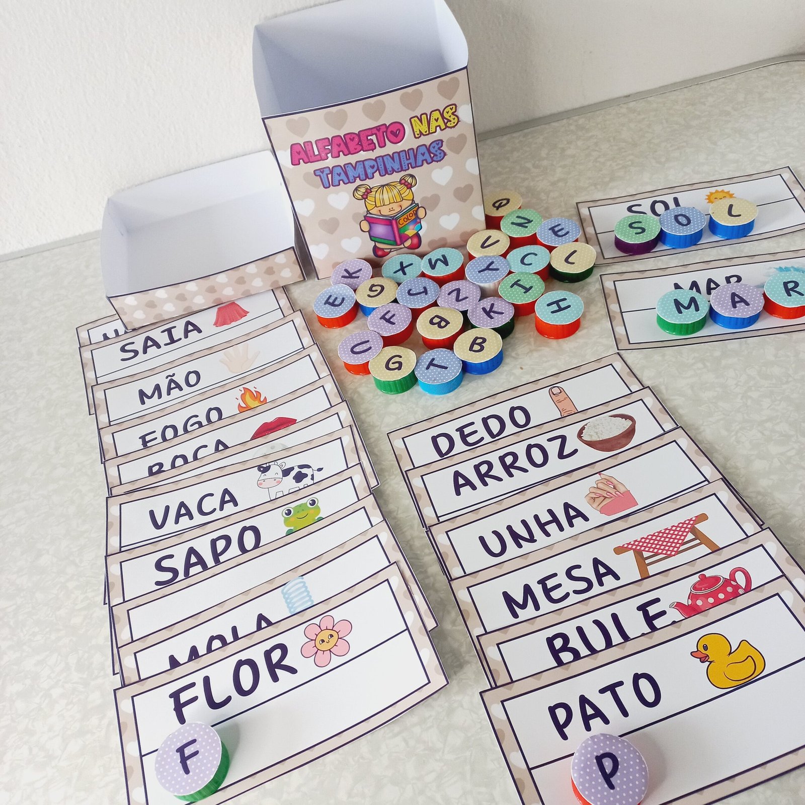 📝Alfabeto nas tampinhas: - Imagem 5