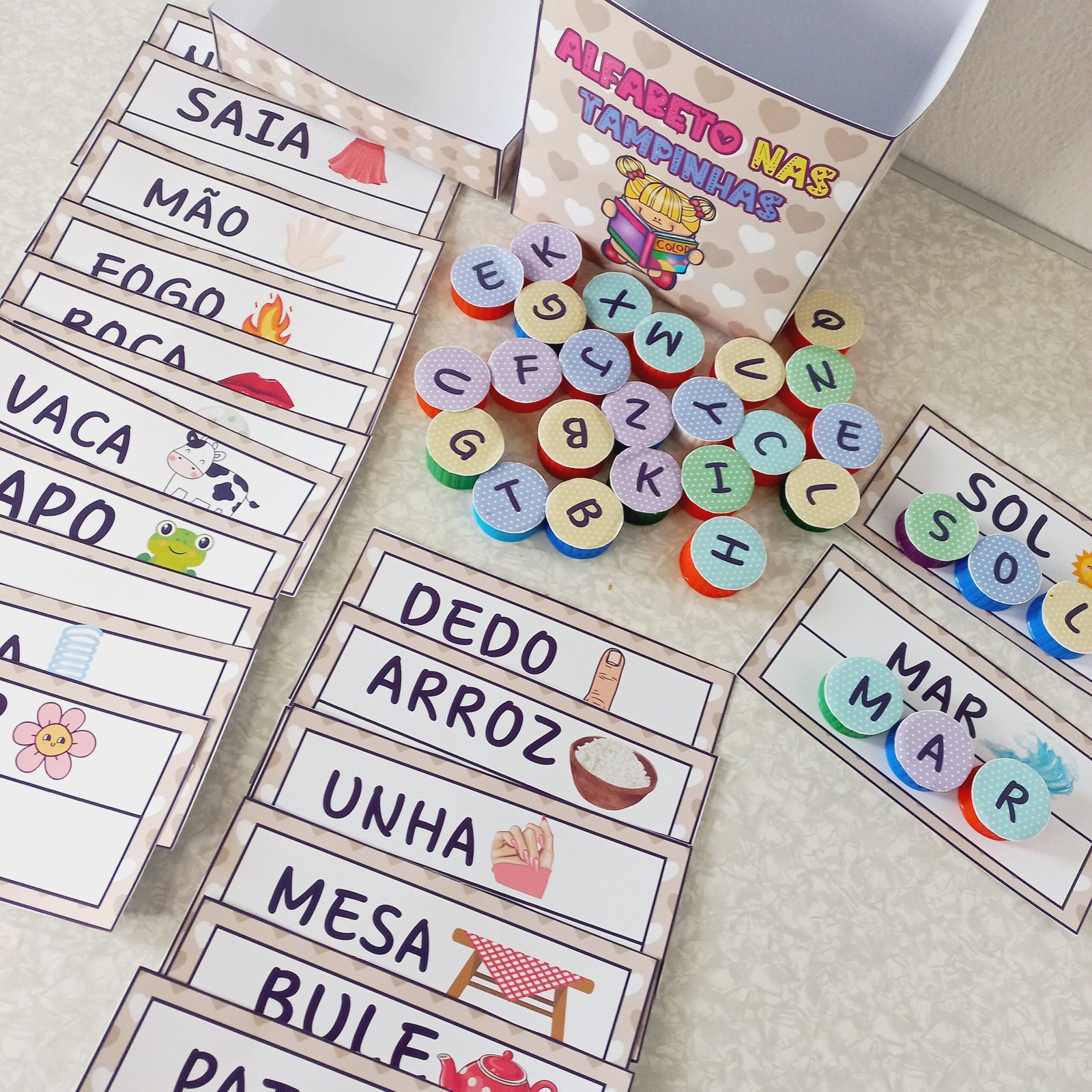 📝Alfabeto nas tampinhas: - Imagem 10