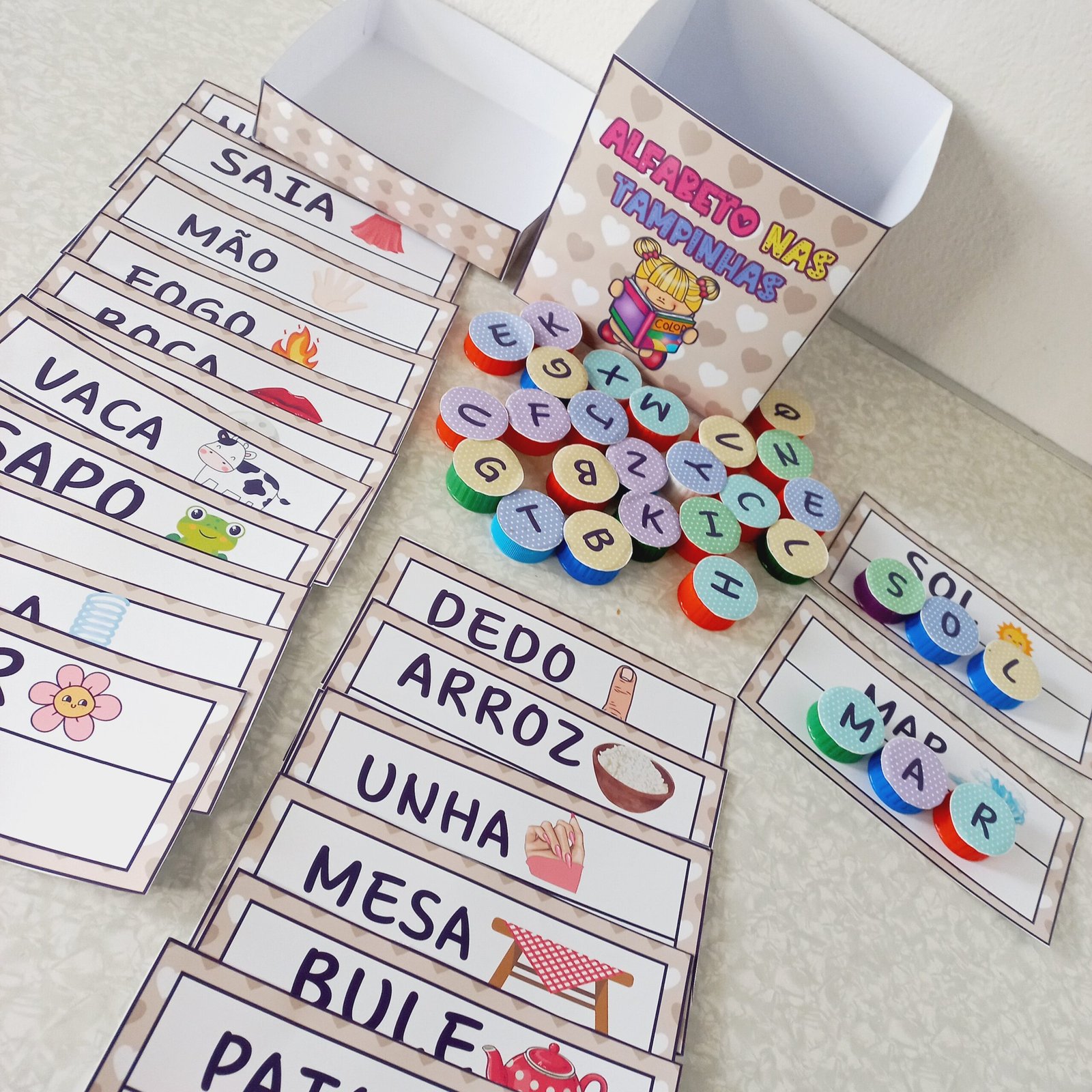 📝Alfabeto nas tampinhas: - Imagem 12